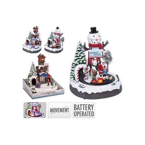 25 cm LED scenes, two assorted