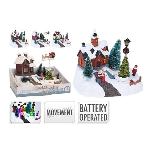 20 x 17 cm LED scenes, three assorted