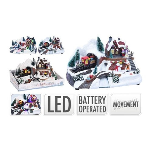 30 cm LED scene with moving parts