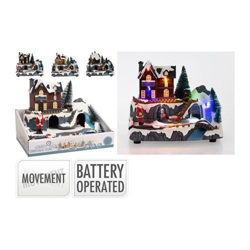 21 cm LED Christmas scenes, three styles