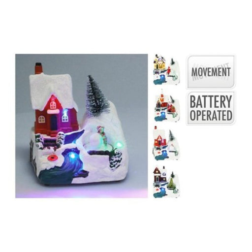 Ronis Christmas Village Led 14cm Battery Operated