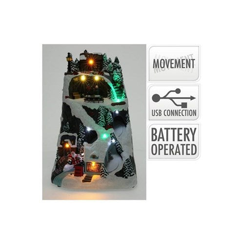 30 cm LED village, USB or battery powered