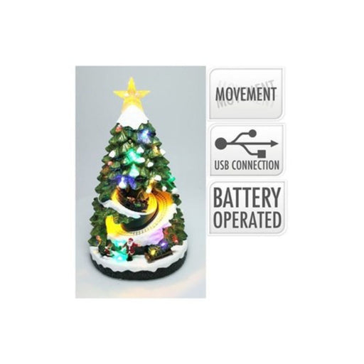 Ronis Christmas Village Tree Led 38cm Battery Operated Usb