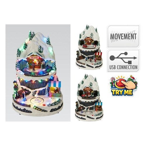 34cm Christmas shop and ballerina scene assorted design