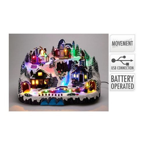 41 cm LED village, battery or USB