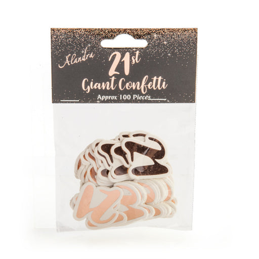 Rose gold 21st birthday confetti