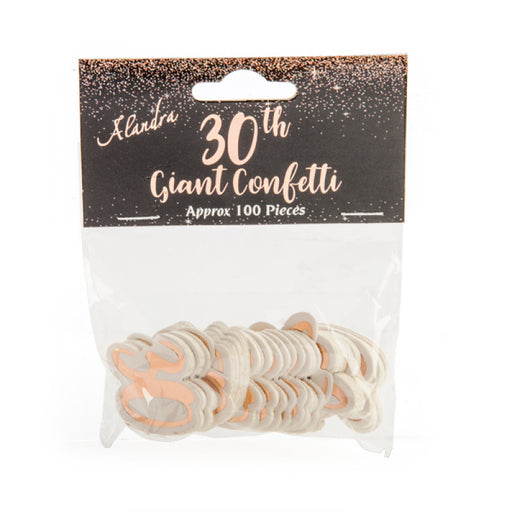 Rose gold 30th birthday confetti
