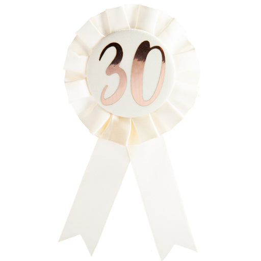 Rose gold 30th birthday badge