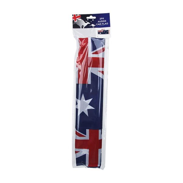 Australia Day Aussie Car Flag 2pk