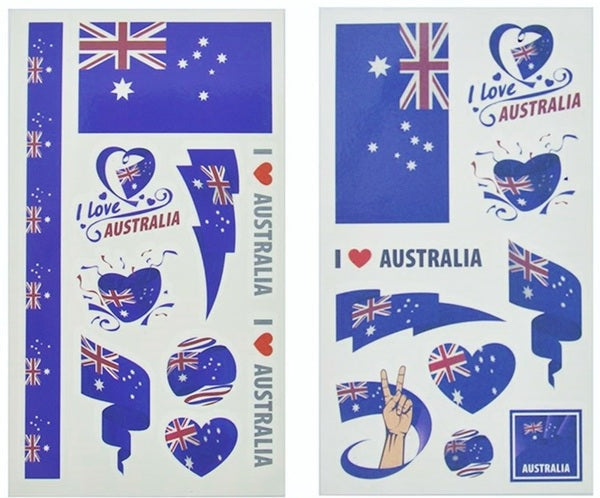 Australia Day Tattoo 4pk 2 Asstd