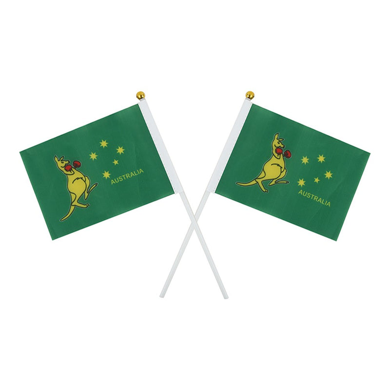 Pack of 10 small Boxing Kangaroo hand flags