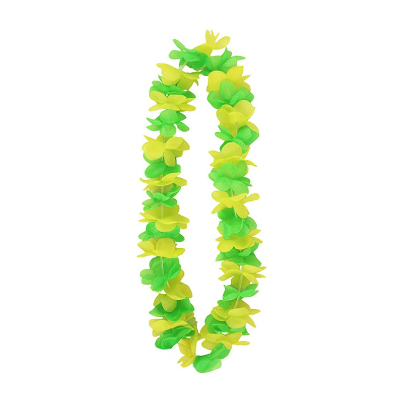Green and gold floral lei neck garland