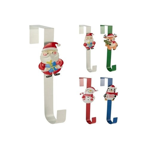 metal Christmas wreath hanger approximately 37cm assorted design