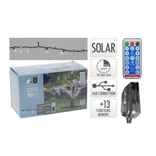 36 m solar string, 800 white LEDs