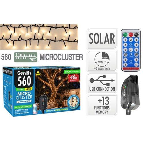 premium solar snake 560 LED warm white lights 11.2m