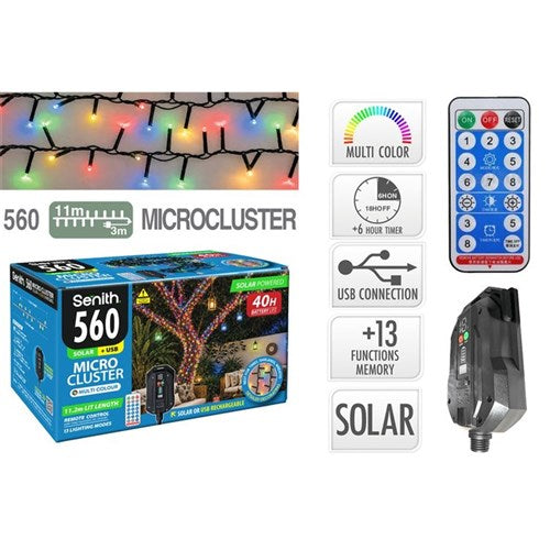 premium solar snake 560 LED multicolour lights 11.2m