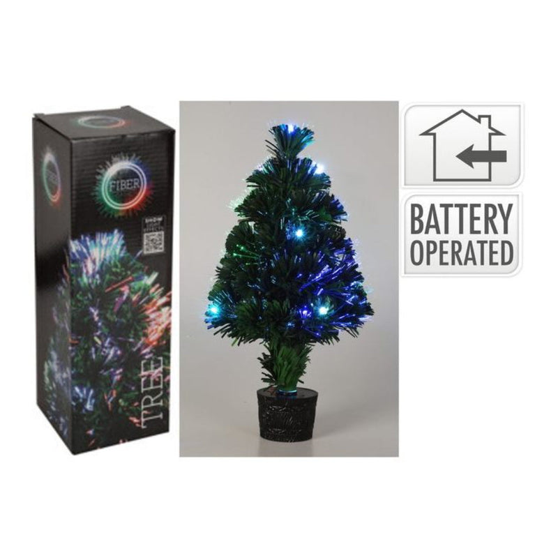 Ronis Christmas Tree 45cm Fibre Optic Battery Operated