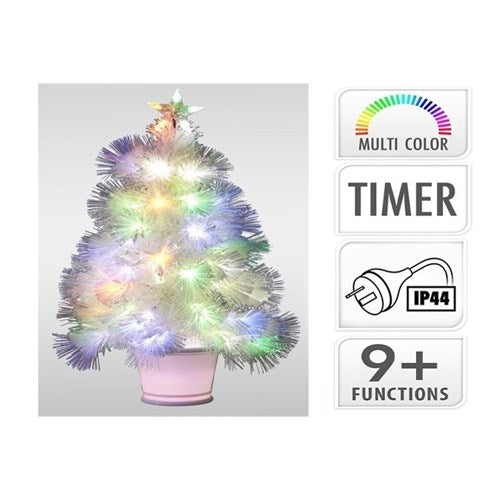 white fibre optic Christmas tree 60 LED 60cm