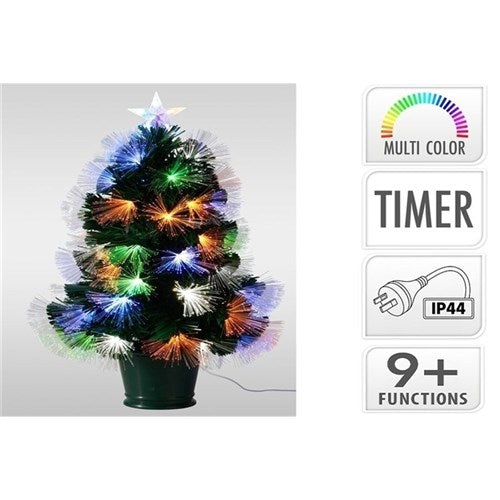 60cm multicolour fibre optic Christmas tree 60 LED