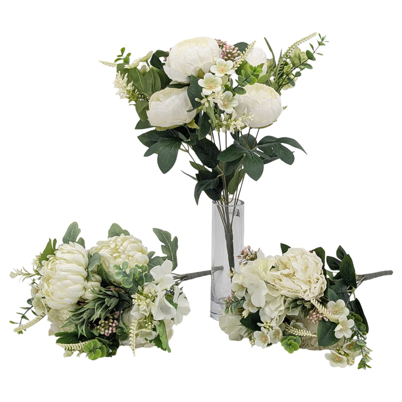 Artificial flower bunch, 40 cm, three assorted styles
