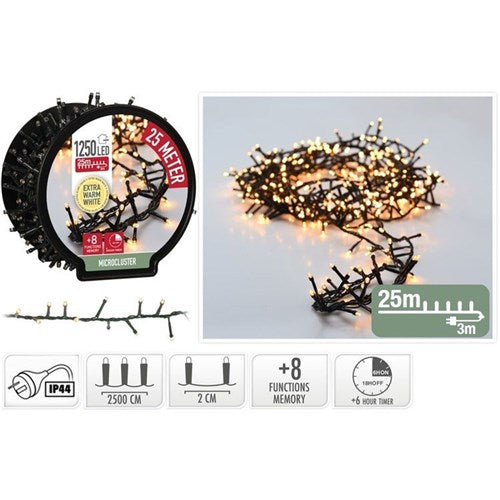 1250 LED extra warm white snake light spool 25m