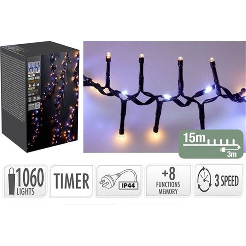 1060 LED warm white snake light with fall 15m