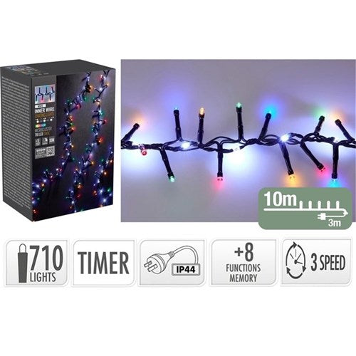 710 LED multicolour white snake light with fall 10m