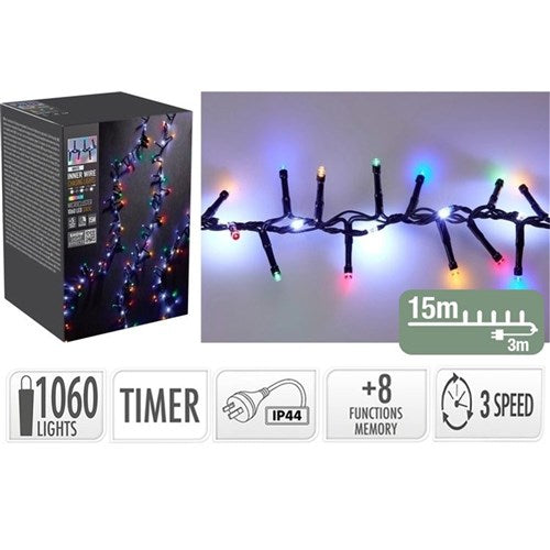 1060 LED multi white snake light with fall 15m