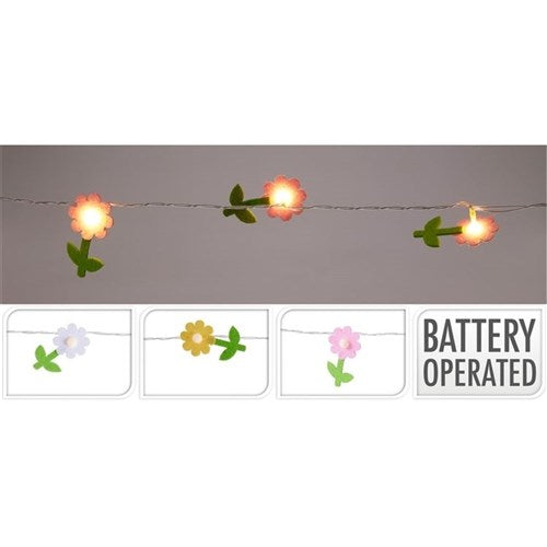 LED string lights with felt decorations