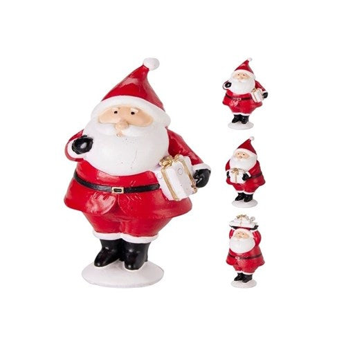 19cm Santa gift Christmas figurine three assorted designs