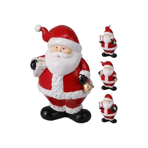 19cm Santa bell Christmas figurine three assorted designs