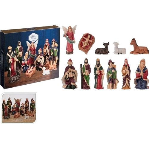 24.5cm polystone Christmas nativity set
