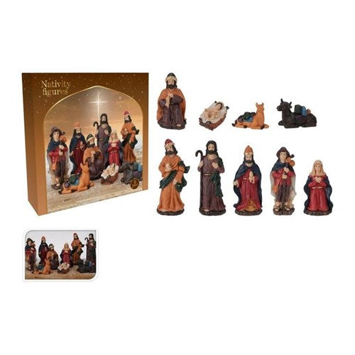Set of nine 15 cm nativity figurines