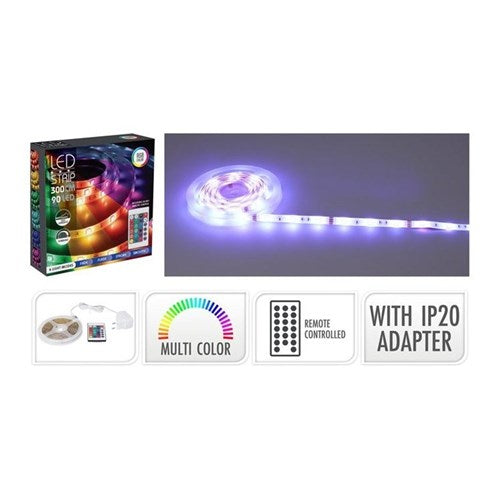 3 m battery RGB LED strip, 90 LEDs