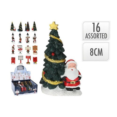 Sixteen 8 cm assorted Christmas figures