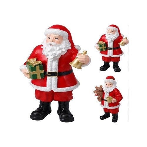 27cm standing Santa Christmas figurine two assorted designs