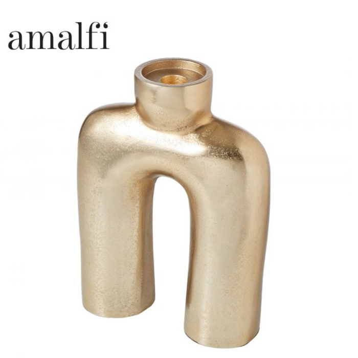 Amalfi Sculptural Candle Holder Gold