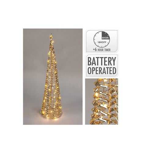80 cm gold LED cone with 40 lights
