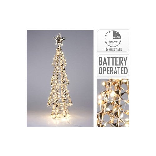 68 cm shiny gold LED tree, 80 lights