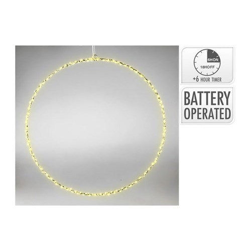 50 cm silver light ring with 150 micro LEDs