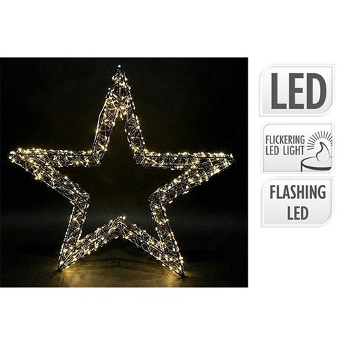 black star 1440 warm white LEDs 76cm timer flicker