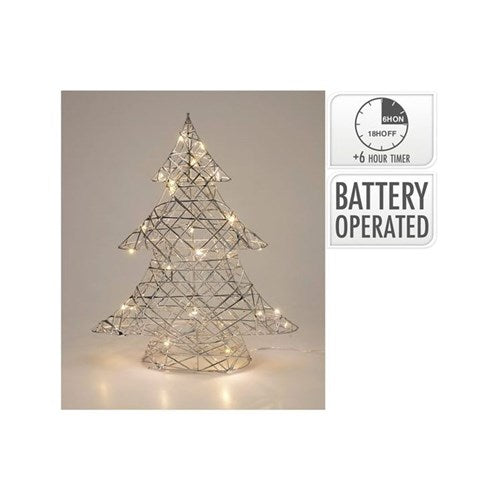 40 cm silver LED tree, 30 lights