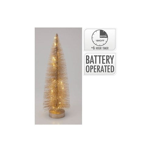 30 cm gold decorative LED tree, battery powered