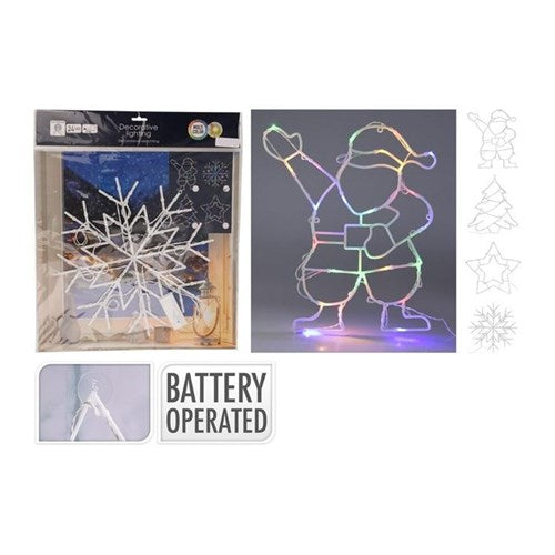 Multicolor LED Christmas figures, three sizes