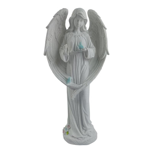 Standing angel holding birds statue 44.5cm