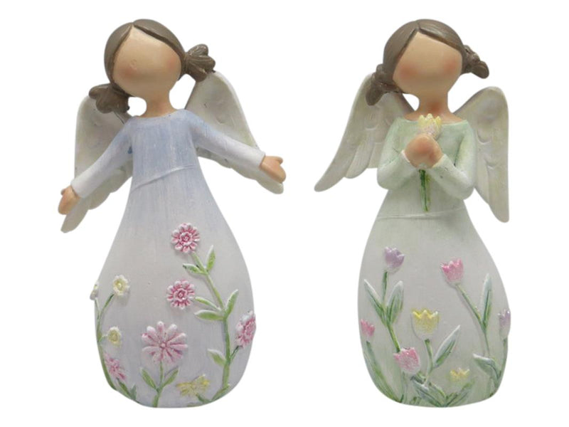 Angel figurine with floral dress 12cm
