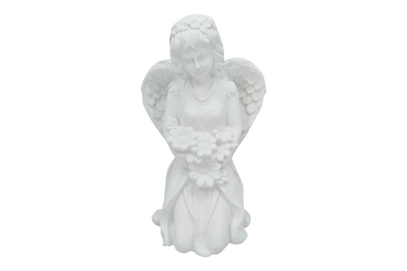 Garden angel holding flowers decorative statue