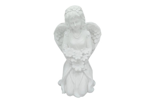 Garden angel holding flowers decorative statue
