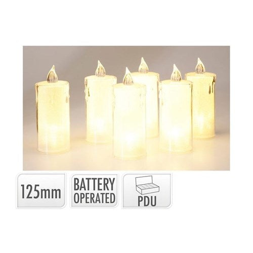 125mm warm white LED candle light battery operated