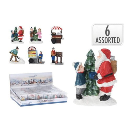 Ronis Figurine Christmas Village 6 Assorted